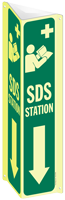 SDS Station 2-Sided Projecting Sign With Down Arrow
