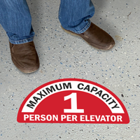 Semi-Circle - Maximum Capacity Sign