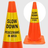 Slow Down Pedestrians In Area Cone Collar