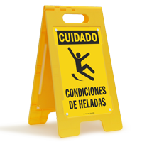 Cuidado Condiciones De Heladas, Spanish Icy Conditions Sign