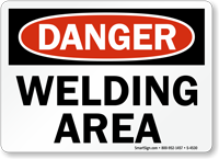 Danger Welding Area Sign