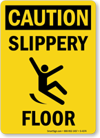 Caution Slippery Floor Sign