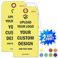 Double Sided Vertical Warehouse Tag, (5.25" x 2.625")