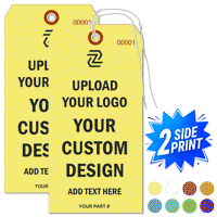 Double Sided Vertical Warehouse Tag, (6.25" x 3.125")