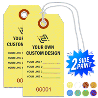 Double Sided Vertical Warehouse Tag, (3.75" x 1.875")