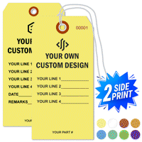Double Sided Vertical Warehouse Tag, (4.75" x 2.375")