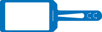4 in. x 7 in. Blue Dry Erase Tag