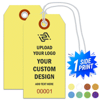 Single Sided Vertical Warehouse Tag, (3.75" x 1.875")