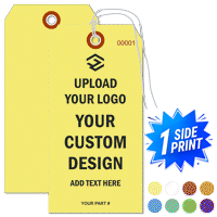 Single Sided Vertical Warehouse Tag, (5.25" x 2.625")
