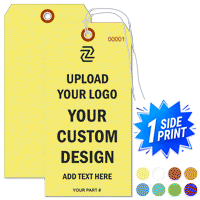 Single Sided Vertical Warehouse Tag, (6.25" x 3.125")