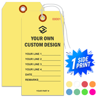 Single Sided Vertical Warehouse Tag, (5.25" x 2.625")