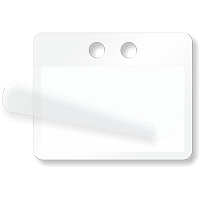 Blank Cable ID Self-Laminating Write-On 2 Holes Tag
