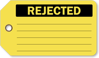 Rejected Plastic Tags
