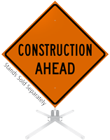 Construction Ahead Roll-Up Sign