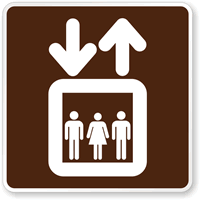 Elevator (Symbol) Accommodation Services Sign