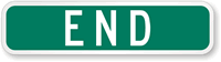 End - Route Marker Sign