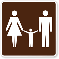 Family Rest Room (Symbol) Guide Sign