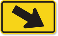 Right Diagonal Arrow (Symbol) - Traffic Sign