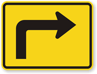 Right Directional Arrow Sharp Turn Symbol Sign