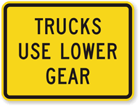 Trucks Use Lower Gear