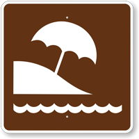 Beach, MUTCD Guide Sign for Campground