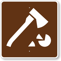 Firewood Cutting, MUTCD Guide Sign for Campground