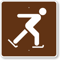 Ice Skating, MUTCD Guide Sign for Campground
