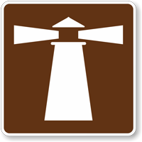 Lighthouse, MUTCD Guide Sign for Campground