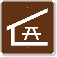 Picnic Shelter, MUTCD Guide Sign for Campground