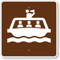 Tour Boat, MUTCD Guide Sign for Campground