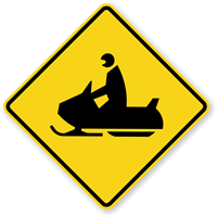 Snowmobile Symbol   Traffic Sign