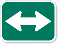 Two Directional Arrow Sign - MUTCD Compliant