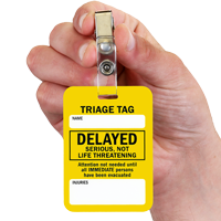 Delayed Serious, Not Life Threatening Triage Tags