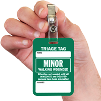 Minor Walking Wounded Triage Tags
