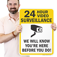 24 Hour Video Surveillance Sign