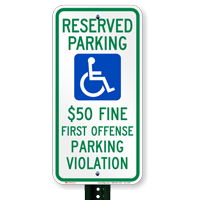 Alabama Reserved Accessible Parking Signs
