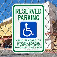 Hawaii Reserved Accessible Parking, Licence Required Signs
