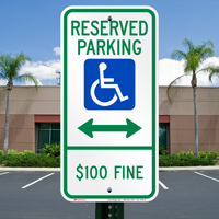 North Dakota Reserved Accessible Parking Signs