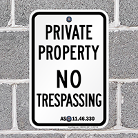 Alaska No Trespassing Sign