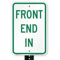 FRONT END IN Parking Signs