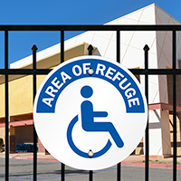 Area Of Refuge, With handicapped Graphic