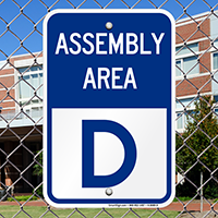 Assembly Area D Sign