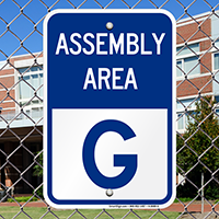 Assembly Area G Sign