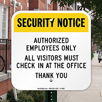 Authorized Employees Only Sign