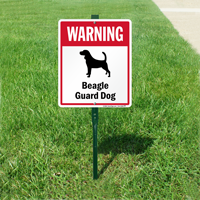 Warning Beagle Guard Dog LawnBoss™ Signs