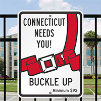 Seat Belt Safety Sign