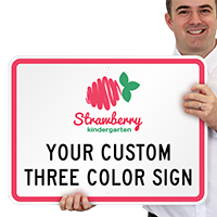 3-Color Printed Custom Horizontal Sign
