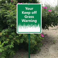 Custom Warning Keep Off Grass LawnBoss Sign