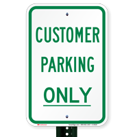 Customer Parking Signs