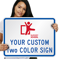 2-Color Printed Custom Horizontal Sign